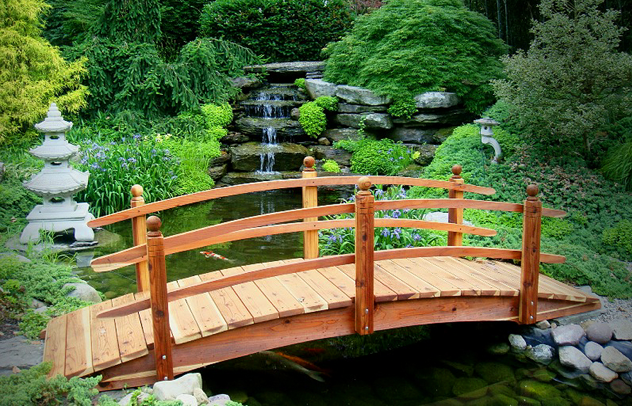 Функции декоративных садовых мостиков: